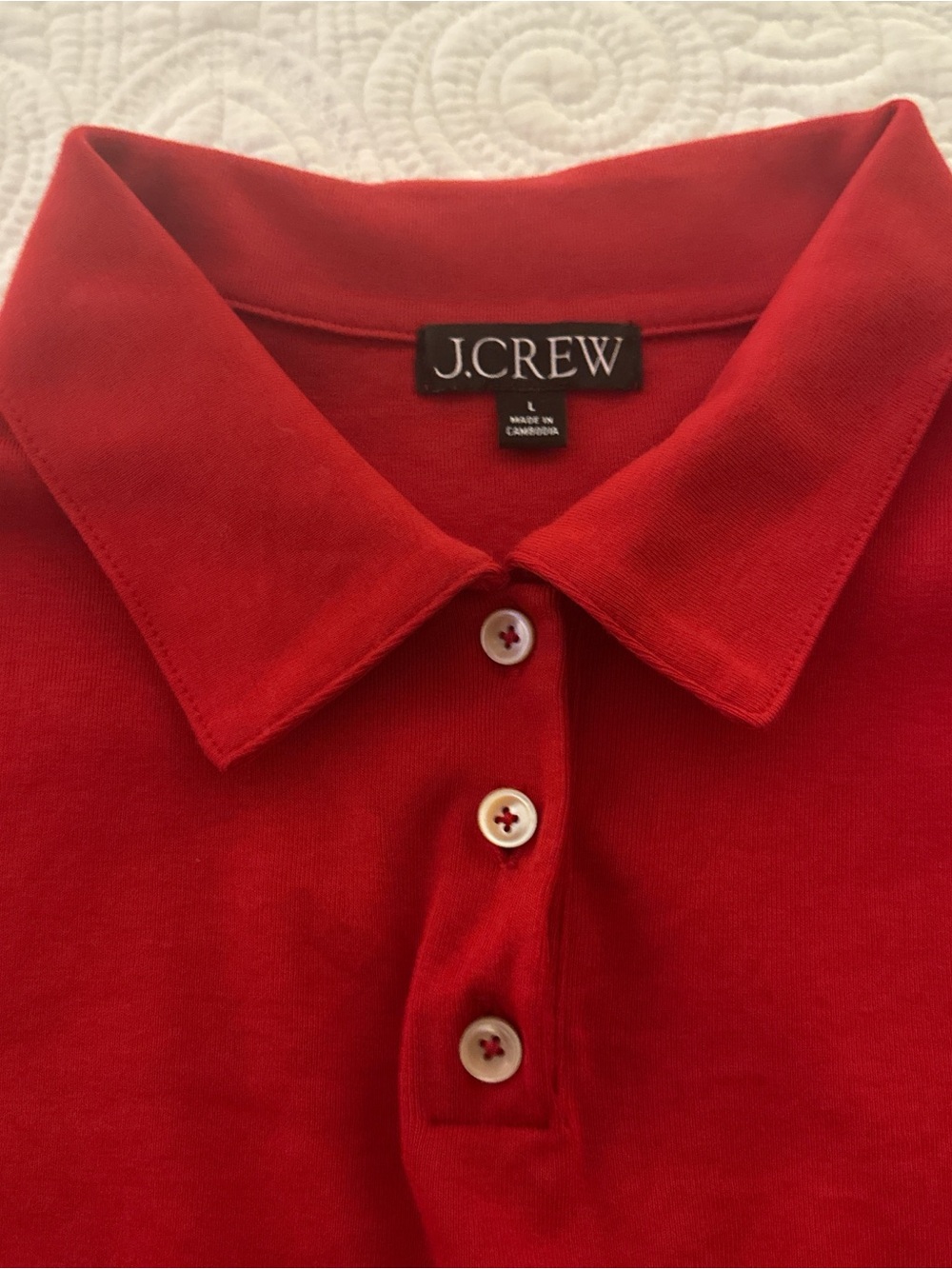 J. Crew Bright Red Polo Shirt